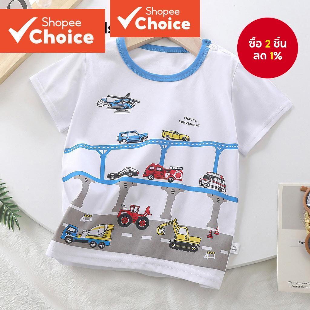 เสื้อยืดคอกลมลายการ์ตูน NS111-AUG25-C-TSNS111BK120