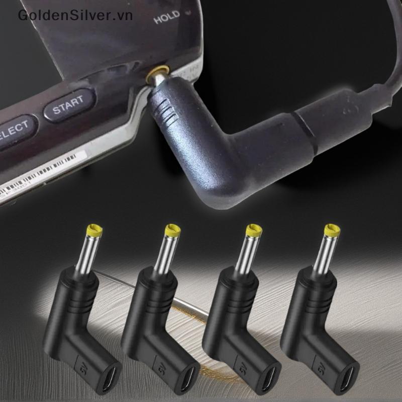 GoldenSilver 5V Type-C ถึง DC ชาร์จปลั๊กแปลงสําหรับ PSP 1000, 2000, 3000 อะแดปเตอร์เกม DC แจ็คปลั๊กอ