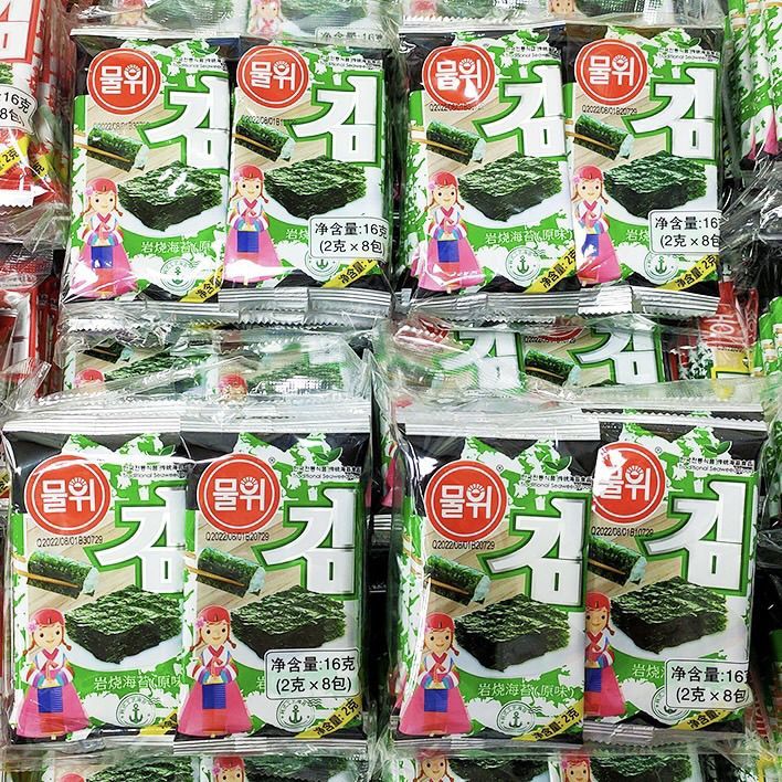 32 แพ็ค Tanhualang Iwate สาหร่ายทะเลชิ้นคลาสสิกOriginal Seaweedเด็กขนมOneทั้งกล่อง32แพ็คTanhualang I