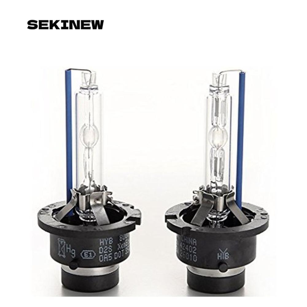 SEKINEW 2 ชิ้น HID ไฟหน้า, เปลี่ยนโดยตรง 35W ไฟหน้าซีนอน, อุปกรณ์เสริมอัตโนมัติ Warm White D2S D2C 4