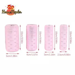 HomeHepler 4size Hair Rollers Hair Curlers Lazy Curler Hair Roller พร้อมแผ่นอลูมิเนียมใหม่
