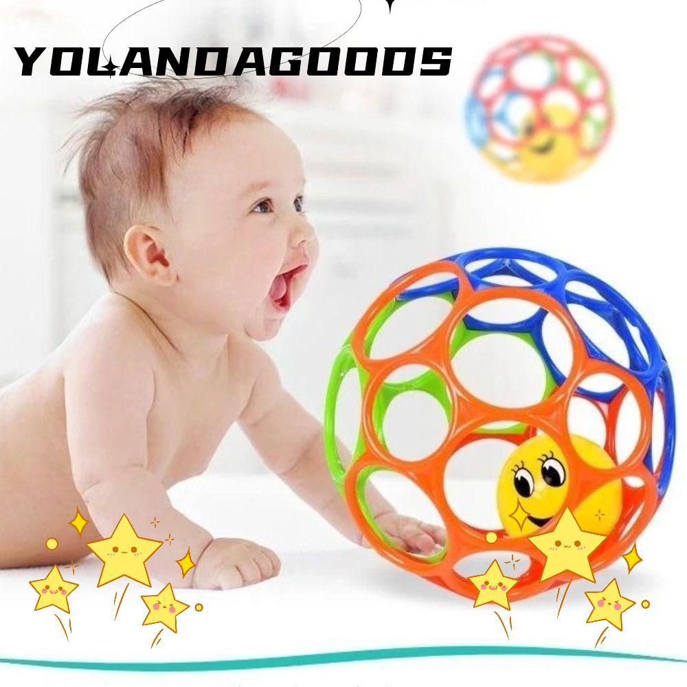 YOLA ลูกบอลฝึกความแข็งแรง, การฝึกจับสําหรับเด็ก Easy-Grap Bright Starts Oball, อายุทารกแรกเกิดและขึ้