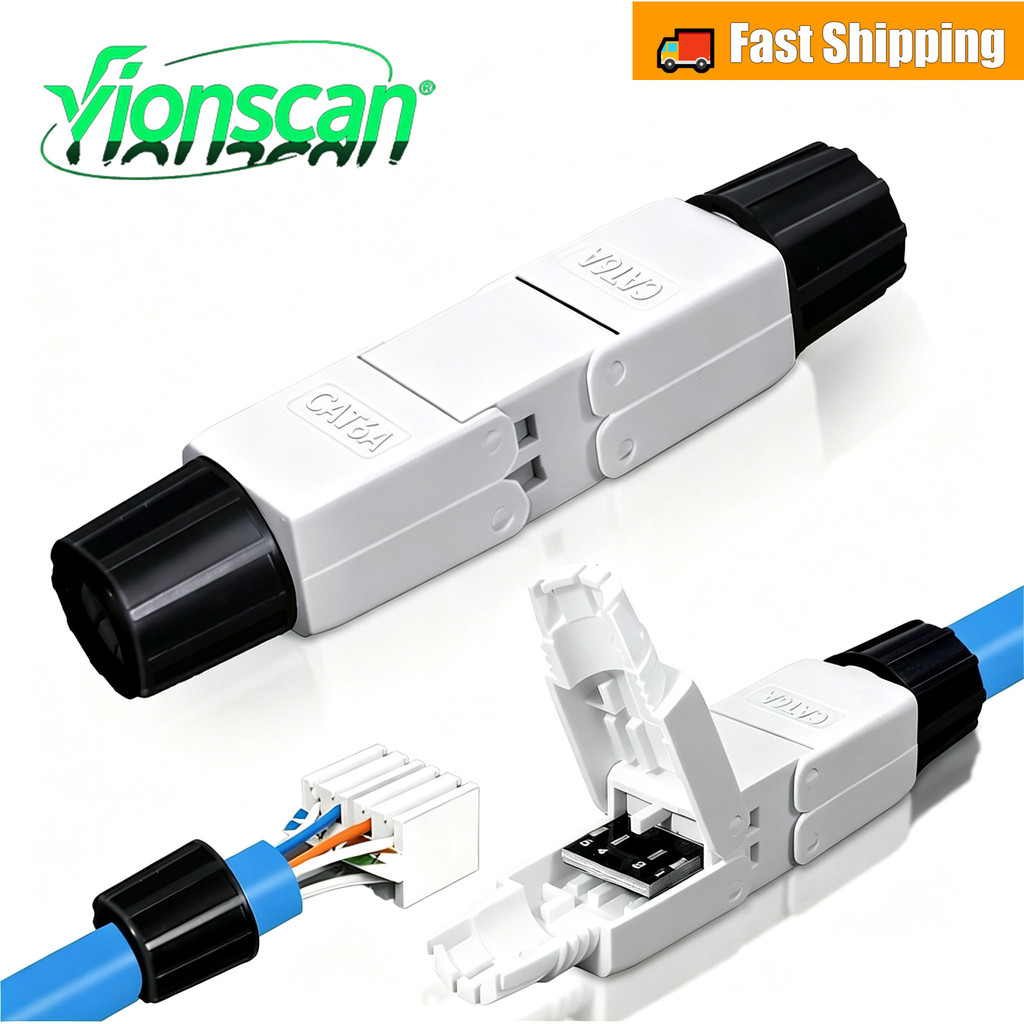 Vionscan RJ45 สายเคเบิลเครือข่าย Extender CAT6A CAT7 เครื่องมือฟรีนํากลับมาใช้ใหม่ 1 ชิ้น