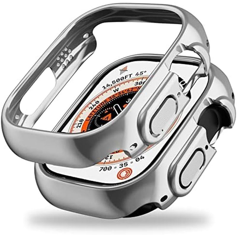 Mii สําหรับ Apple Watch Ultra 1 2 3 49 มม.กรณี Hard Electroplating PC กรอบ [ตัวป้องกันหน้าจอ] Ultra-