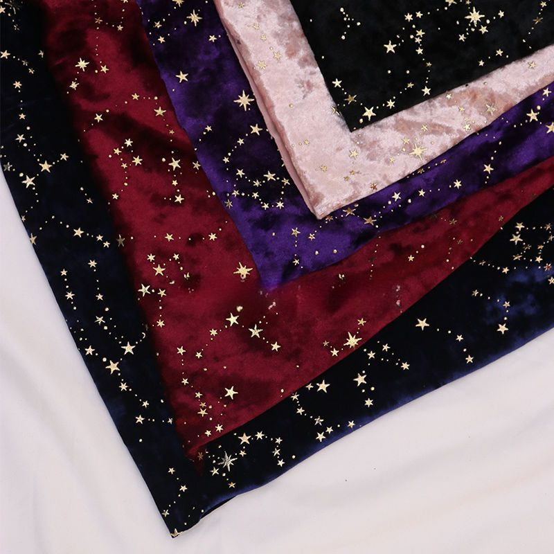 Gilding Meteor Shower Constellation Chart ผ้ากํามะหยี่อีพ็อกซี่ Gilding ผ้าผ้าปูโต๊ะผ้าปูโต๊ะไพ่ทาโรต์