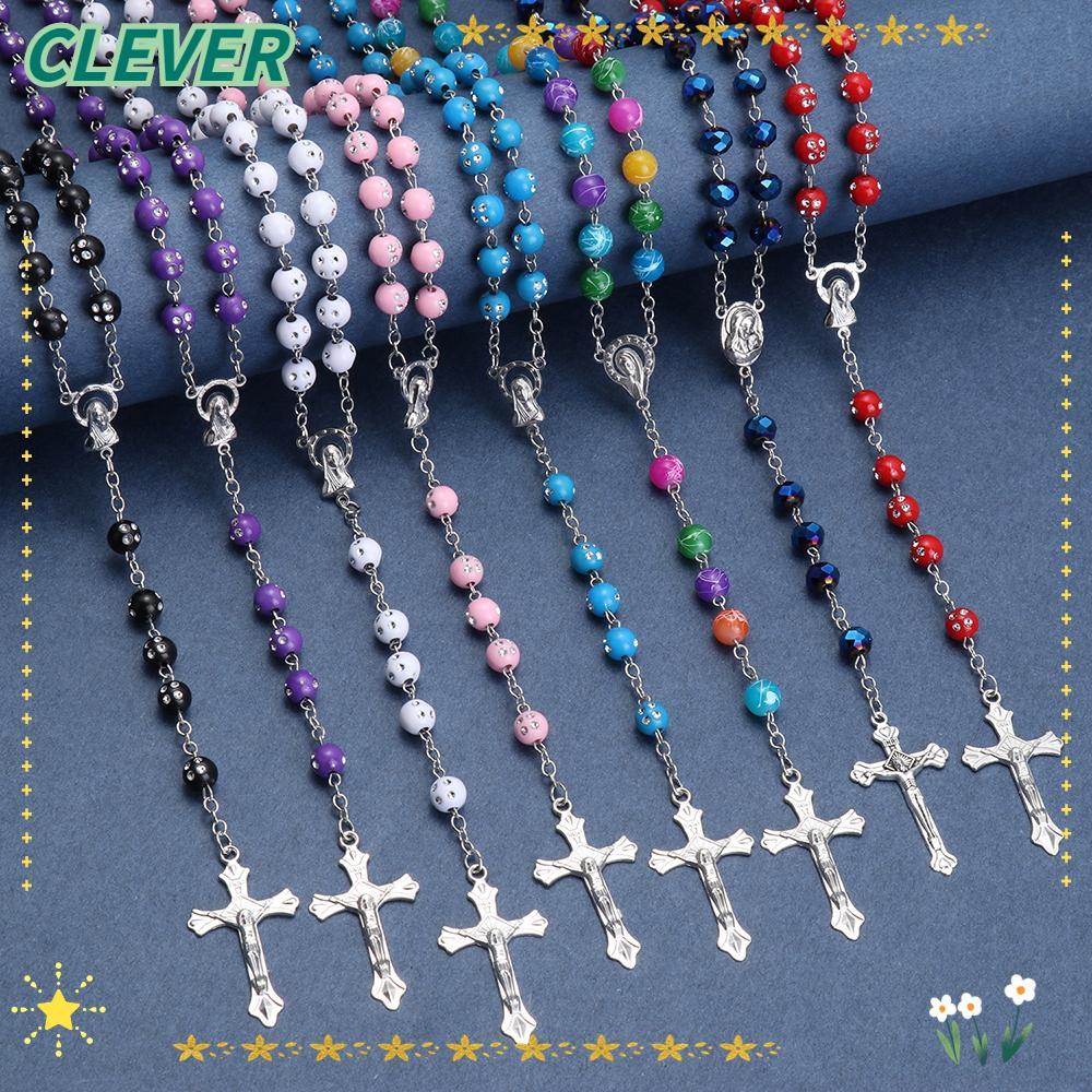 CLEVER 1 PC คาทอลิกสร้อยคอผู้หญิงสร้อยคอจี้ชุดรูปแบบต่างๆ