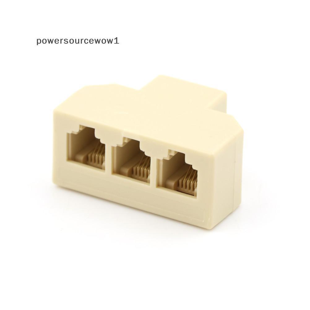 WOW 1PC RJ11 Splitter 3 Way Adapter 1 M ถึง 3 F RJ-11 6P4C โทรศัพท์ Ja Splitter TH
