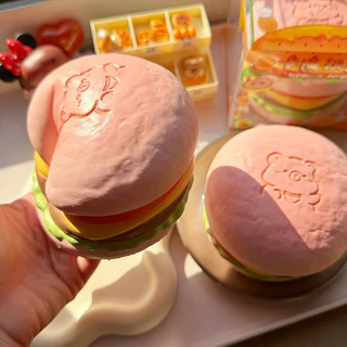 COD Squishy ยืดหยุ่นช้า รูปคาปิบาร่า สตรอว์เบอร์รี่แฮมเบอร์เกอร์ ขนมปัง บีบนุ่มคลายเครียด สควิชชี่แฮมเบอร์เกอร์คาปิบารา
