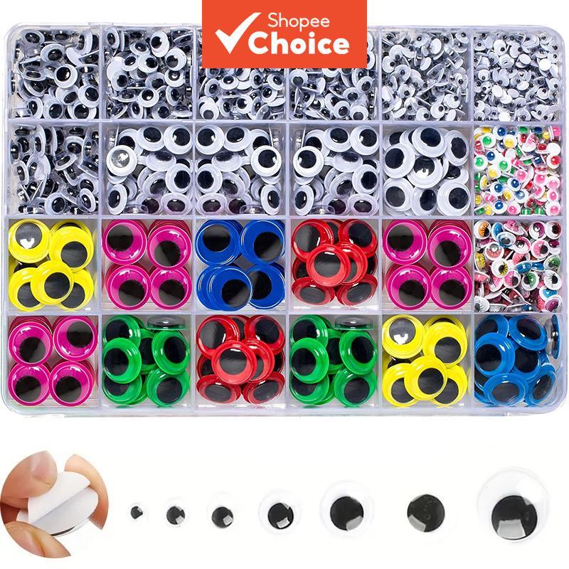 Wiggle Googly Eyes สติ๊กเกอร์กันน้ําน่ารัก 1700 ชิ้น สําหรับแล็ปท็อปและความงาม