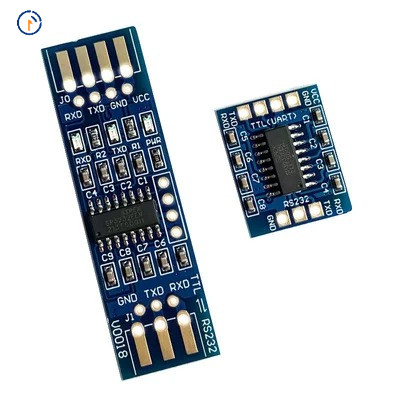 R RS232 SP3232 TTL ถึง RS232 โมดูล RS232 ถึง TTL กระพริบสายโมดูลอนุกรมจมแผ่นทอง