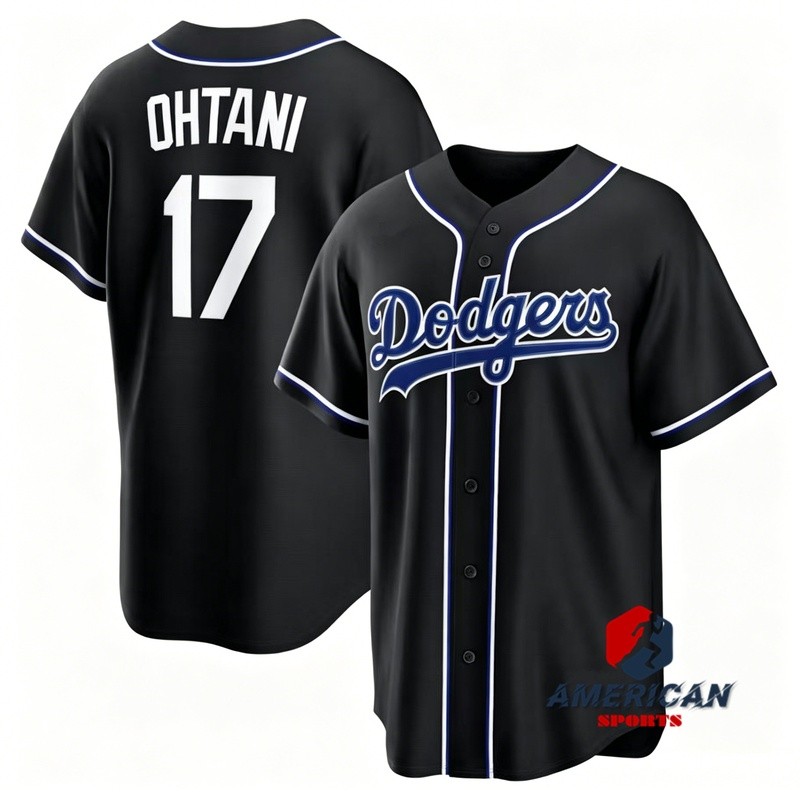 Mens Los Angeles Dodgers Shohei Ohtani 2025-26 Black Out Baseball Jersey