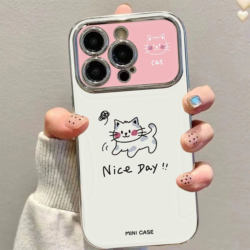 เคสไอโฟน สำหรับ IPhone 16 15 11 13 12 14 17 Air Pro Max XR Max 7 8 Plus สายแมว 3D เคส IPhone 6DSC343