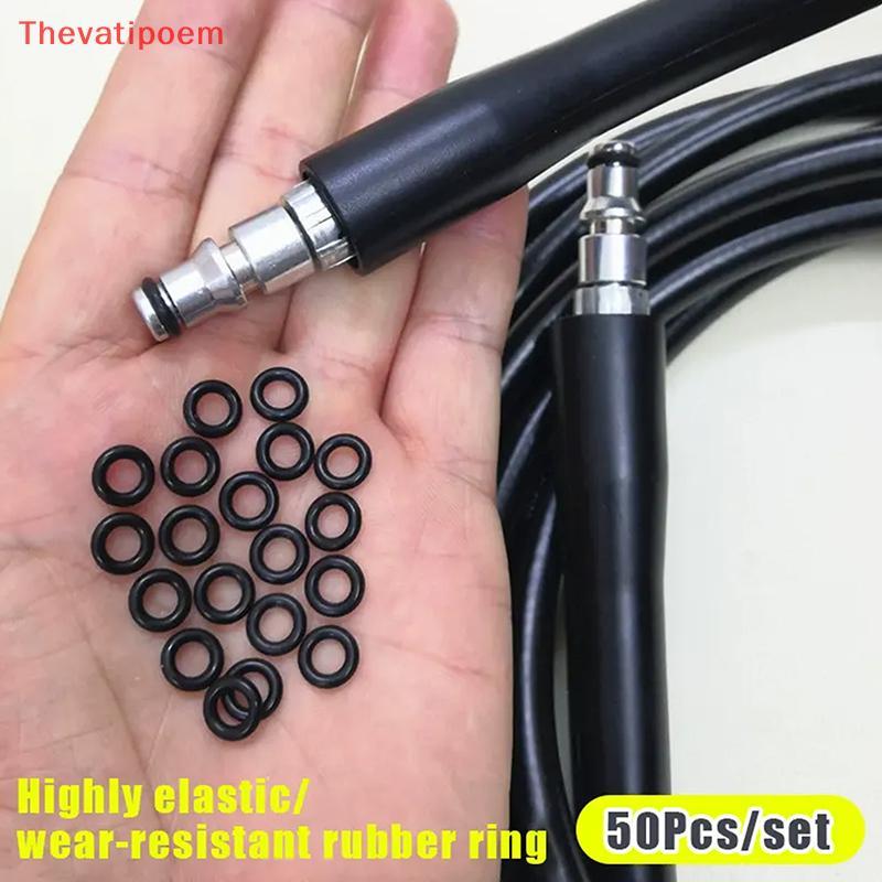 [Thevatipoem] 50 ชิ้น/ล็อตแรงดันสูงน้ําทําความสะอาด Outlet O-ring แหวนยางเครื่องล้างรถอุปกรณ์เสริมรถความงามน้ํา Acc HOT