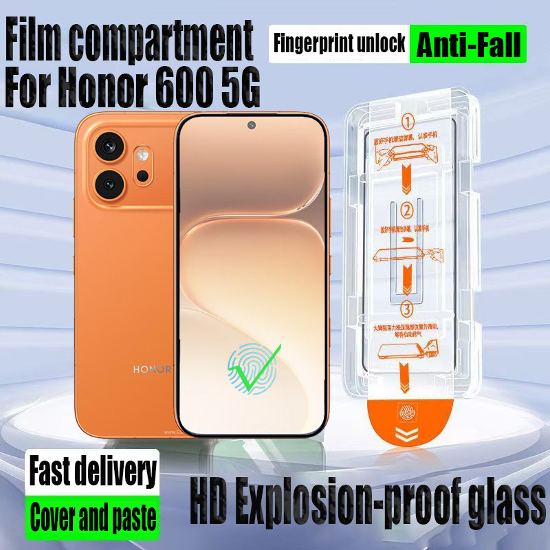 1- 2 ชิ้น Simple Paste HD กระจกนิรภัยป้องกันหน้าจอสําหรับ Honor 600 400 Pro 5G ป้องกัน Flim