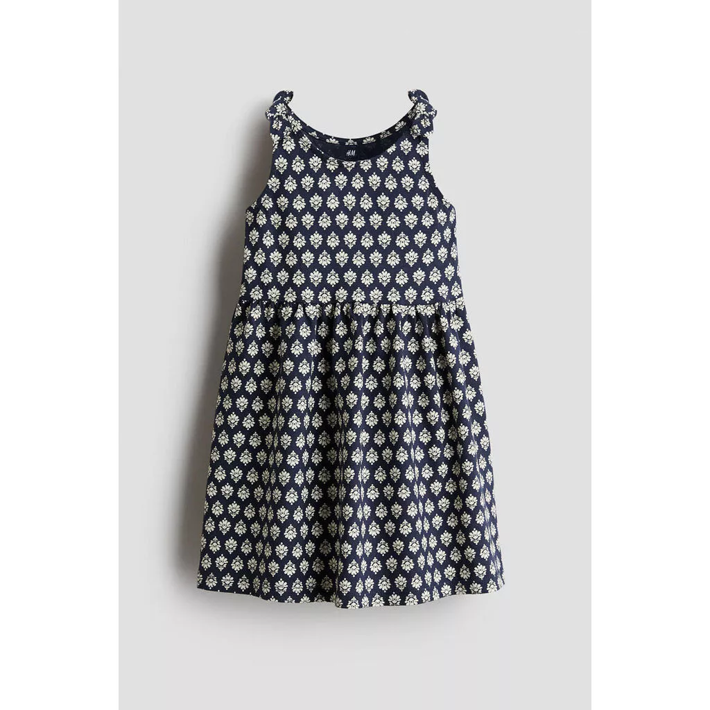 H&M(เอชแอนด์เอ็ม) เดรสผ้าฝ้ายพิมพ์ลาย เด็กผู้หญิง 1348437_3