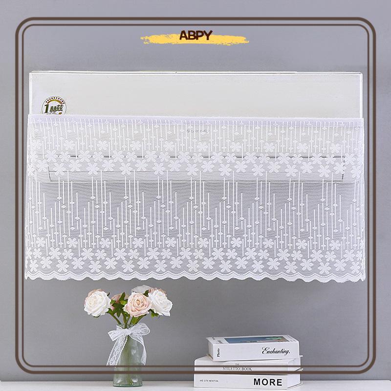 ABPY ลูกไม้เย็บปักถักร้อยดอกไม้ผ้าม่าน Windproof ฝุ่นแขวน Anti-direct Blowing Air เครื่องปรับอากาศผ้าม่านตกแต่งห้องนอน ABPY