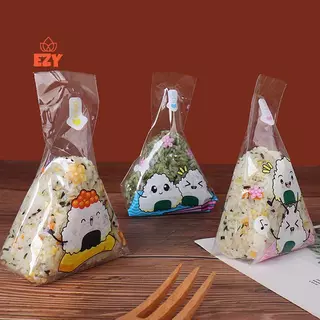 EZY 100 ชิ้นน่ารักการ์ตูนสามเหลี่ยมข้าวปั้น Paing กระเป๋าสาหร่ายทะเลซูชิ Mould กระเป๋าซูชิ Bento อุปกรณ์เสริมสาหร่ายทะเลข้าว Ball กระเป๋าซูชิใหม่