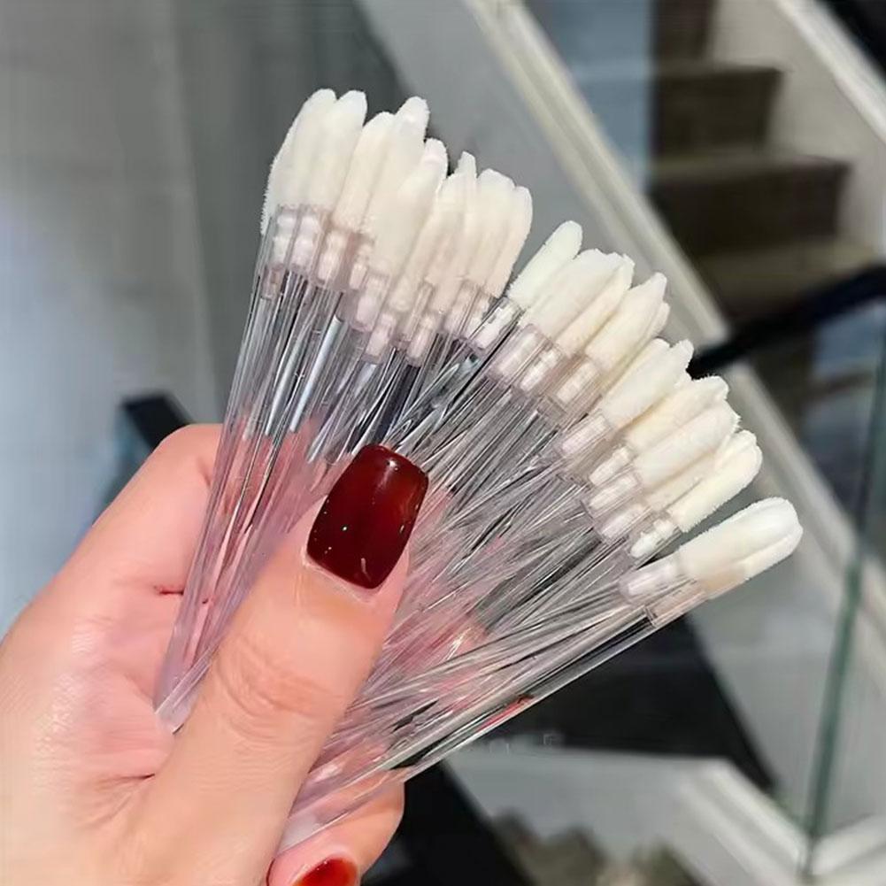 แปรงทาปากแบบใช้แล้วทิ้ง แปรงแต่งหน้าขนตา ชุดมาสคาร่า เครื่องสําอาง Applicator Wands D7g1