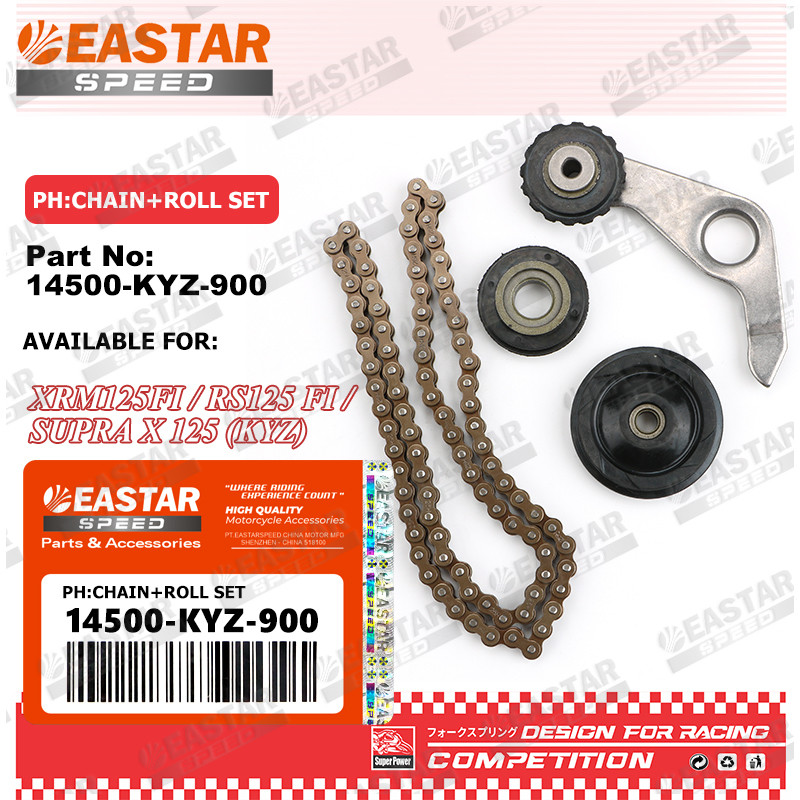 โซ่ราวลิ้น ยางกด ยางกลิ้ง ตัวกดโซ่ Wave125i เวฟ125iปลาวาฬ Msx125 โซ่ราวลิ้น125 14500-KYZ-900  Xrm125fi/Rs125 Fi Supra X 125 (KYZ) ตัวปรับความตึงโซ่ไทม์มิ่งสําหรับ โซ่+ม้วนชุด