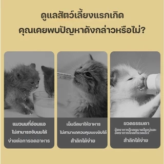 COD ขวดนมลูกแมว/ลูกสุนัข จุกซิลิโคน Food Grade กันสำลัก ทนความร้อน เครื่องให้อาหารสัตว์เลี้ยง 20ml 40ml 80ml
