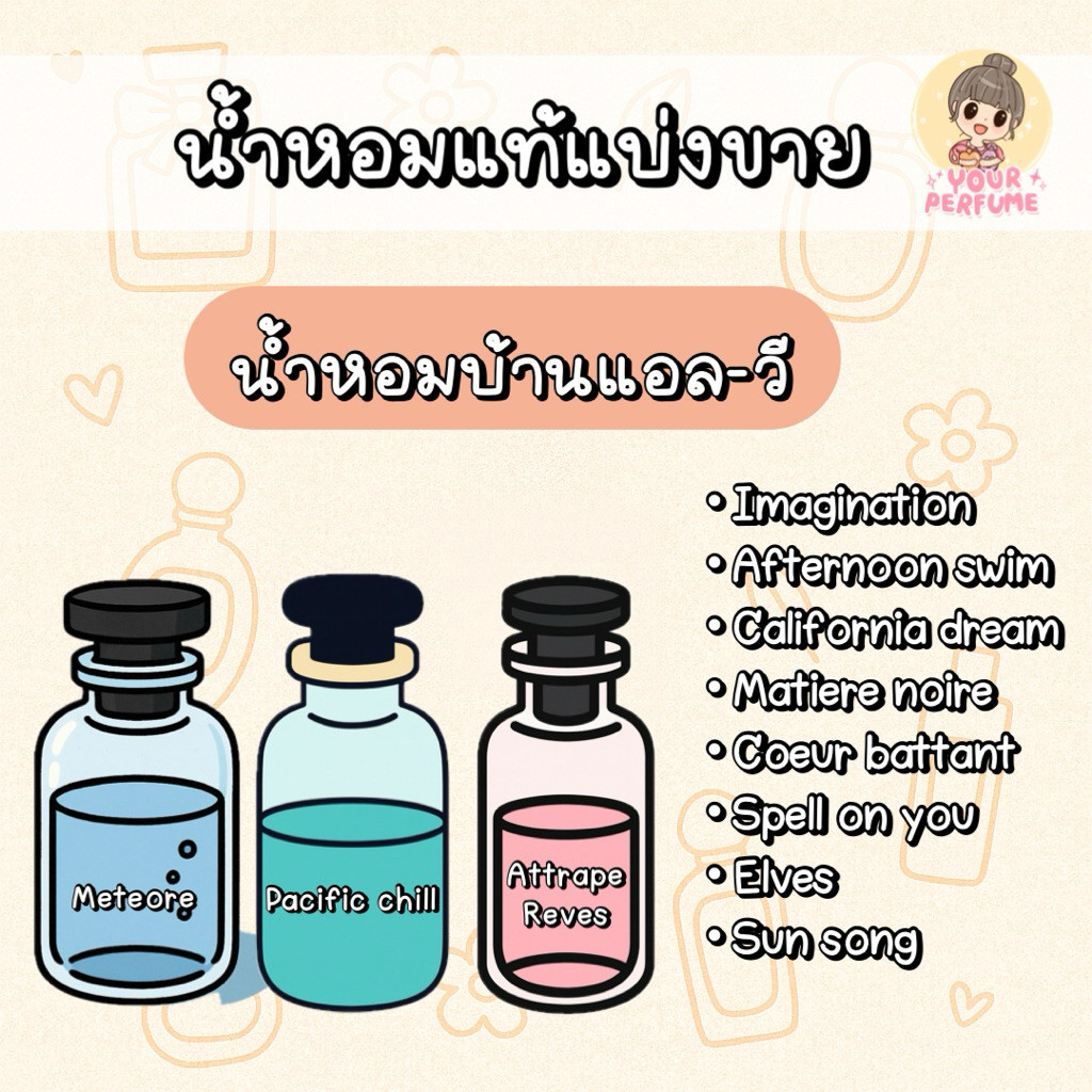 [น้ำหอมแบ่งขาย] รวมน้ำหอมบ้าน แ อ ล – วี