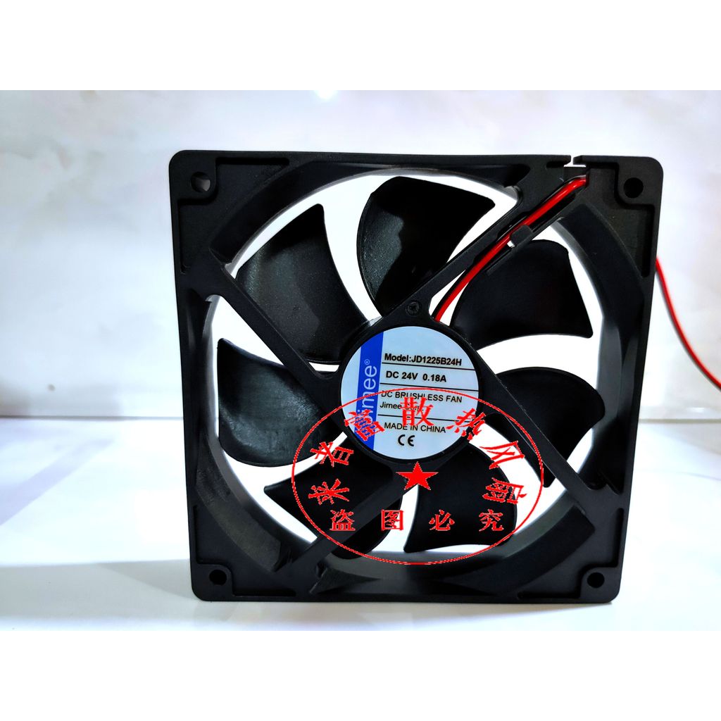 JD1225B24H JIMEE 24V0.18A 120 * 120 * 25 มม. พัดลมระบายความร้อนอินเวอร์เตอร์เงียบ 12 ซม.