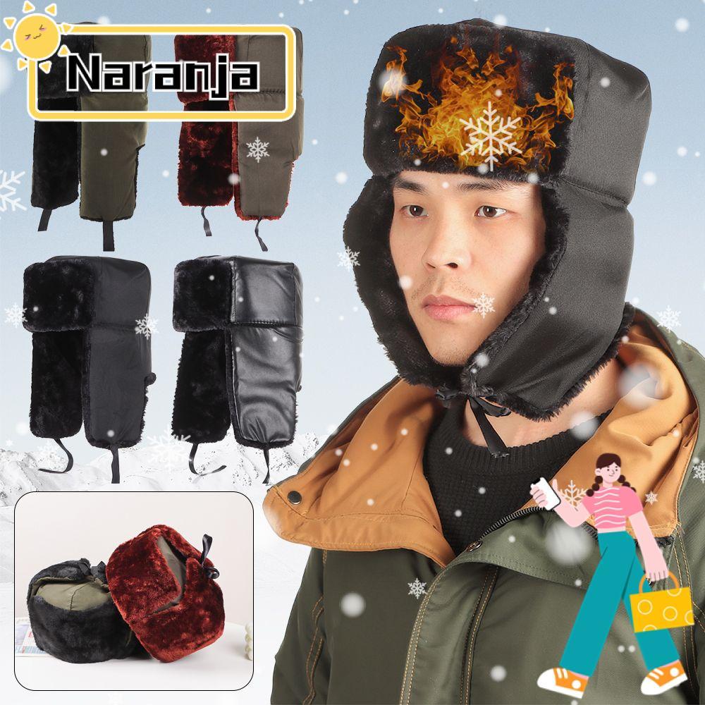 NARANJA รัสเซีย Ushanka Men Bonnet Earflap Snow Caps
