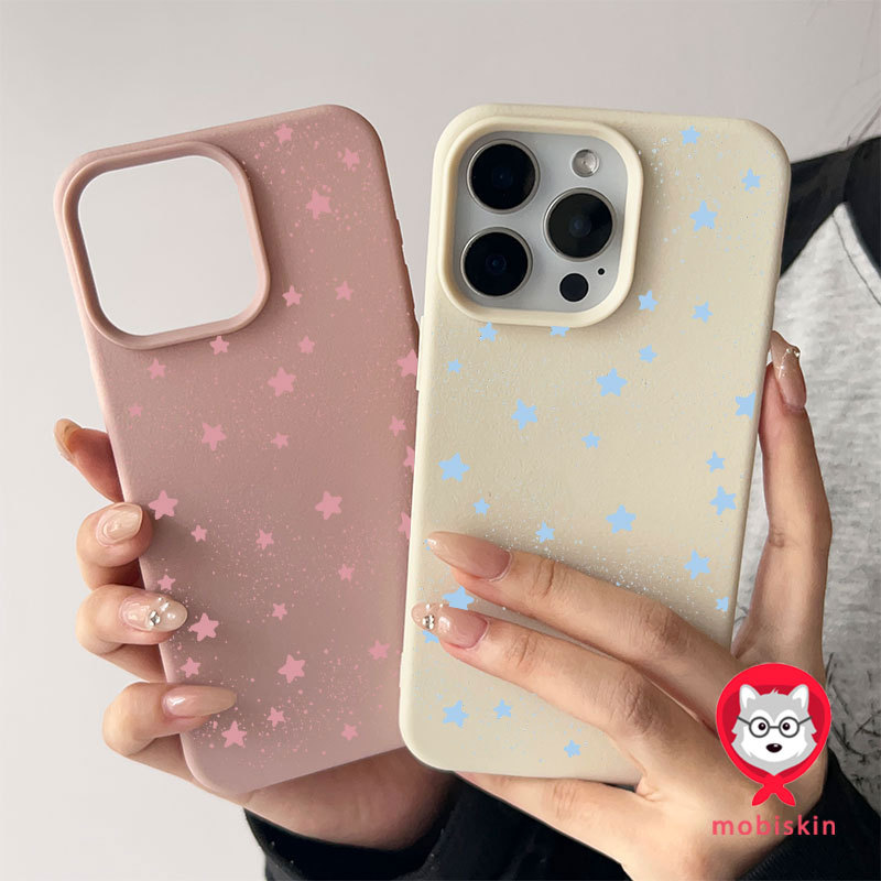 สำหรับ เคสไอโฟน 13 12 11 iPhone 17 16 15 14 PRO MAX X XS MAXเคสดาวสีชมพูเหลืองแอปเปิ้ลโทรศัพท์ จัดส่งจากประเทศไทย