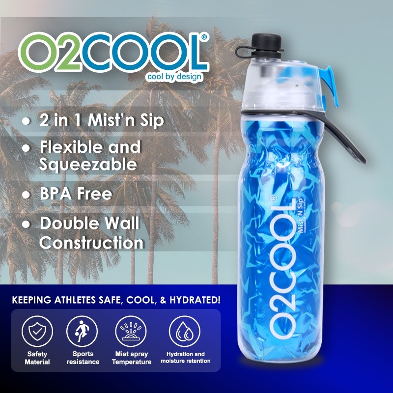 O2COOL Elite Mist N Sip - Classic Cracker (20oz / 590ml) ~ ขวดกีฬา / ขวดน้ํา / เก็บความเย็น