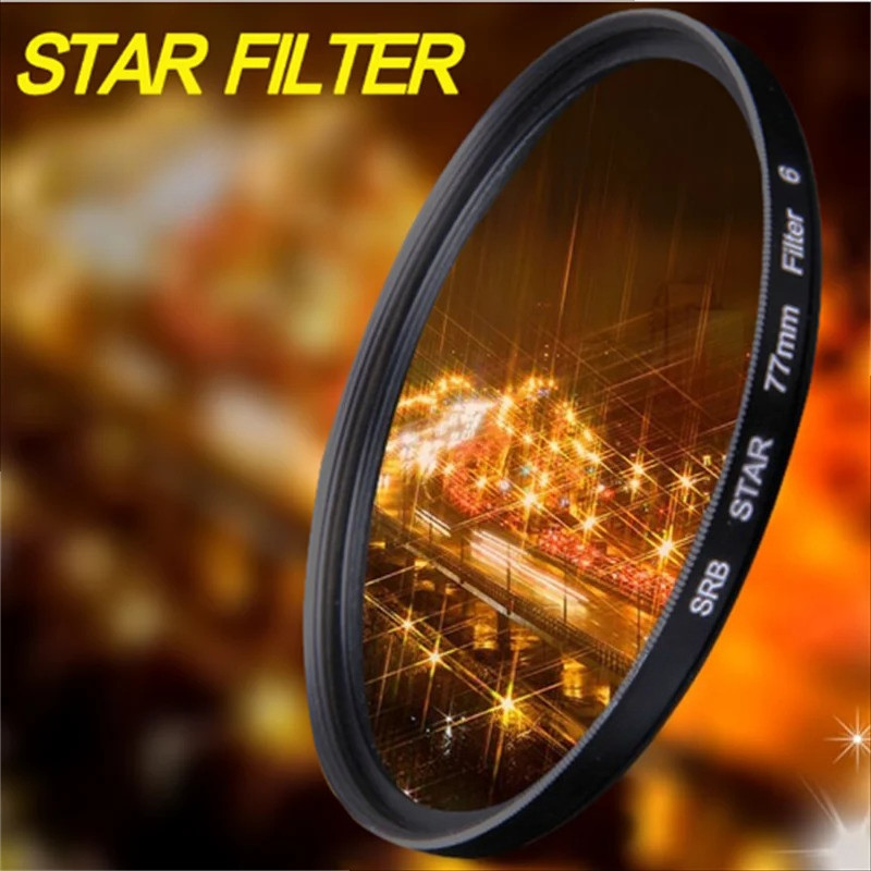 Star Filter 52 55 58 62 67 72 77 82mm Star-Effect Twinkle สําหรับกล้องเลนส์สายกรอง 4 6 8 Beam Filter