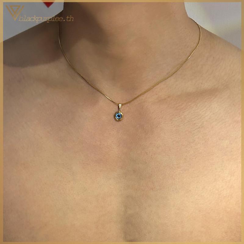 BPUR Angel Eyes Clavicle Chain Evil Eye สร้อยคอสําหรับผู้ชายผู้หญิง Evil Eye Choker แฟชั่นเครื่องประ