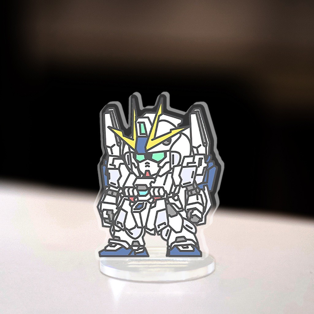 มินิกันดั้มหุ่นยนต์กันดั้ม Mk - II God Gundam Z Gundam Standee Chibi อะนิเมะศึกษามุมตกแต่งสูง 3 ซม.