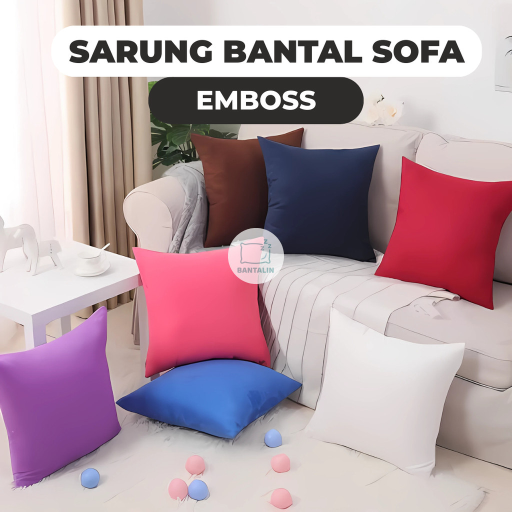 ปลอกหมอนอิงโซฟาลายนูนธรรมดา 40x40 45x45 50x50 ซิป | หมอนข้าง Sarban SLEEPING PIllow
