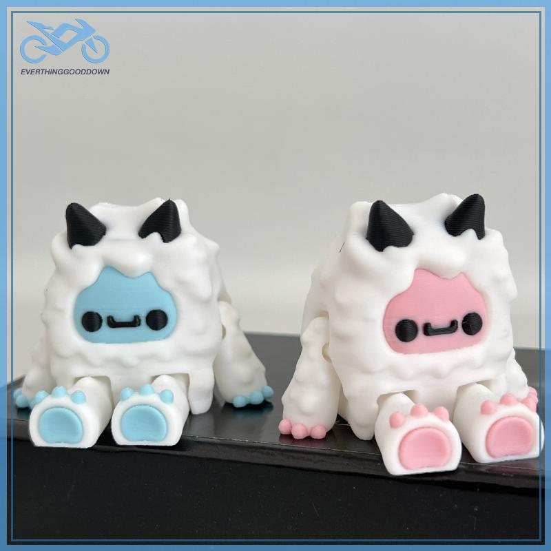 EVER Snowman Yuti & Yeda เกมอุปกรณ์ต่อพ่วงตัวเลขของเล่น Multi-Joint Movable เครื่องใช้ในบ้านตกแต่ง T