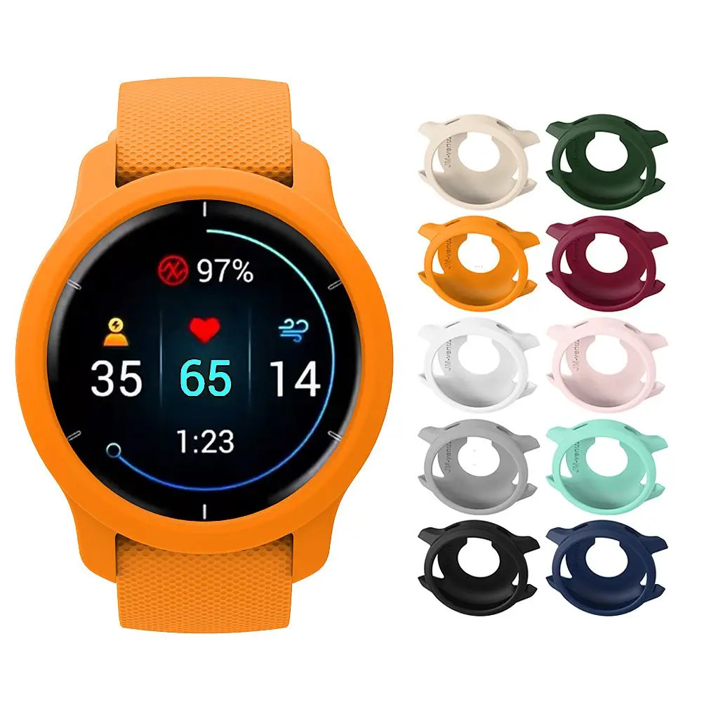 เคสซิลิโคนสําหรับ Garmin Venu 2 3 Soft Protector Shell Smartwatch Hollow กันกระแทกกรอบป้องกันกรณี