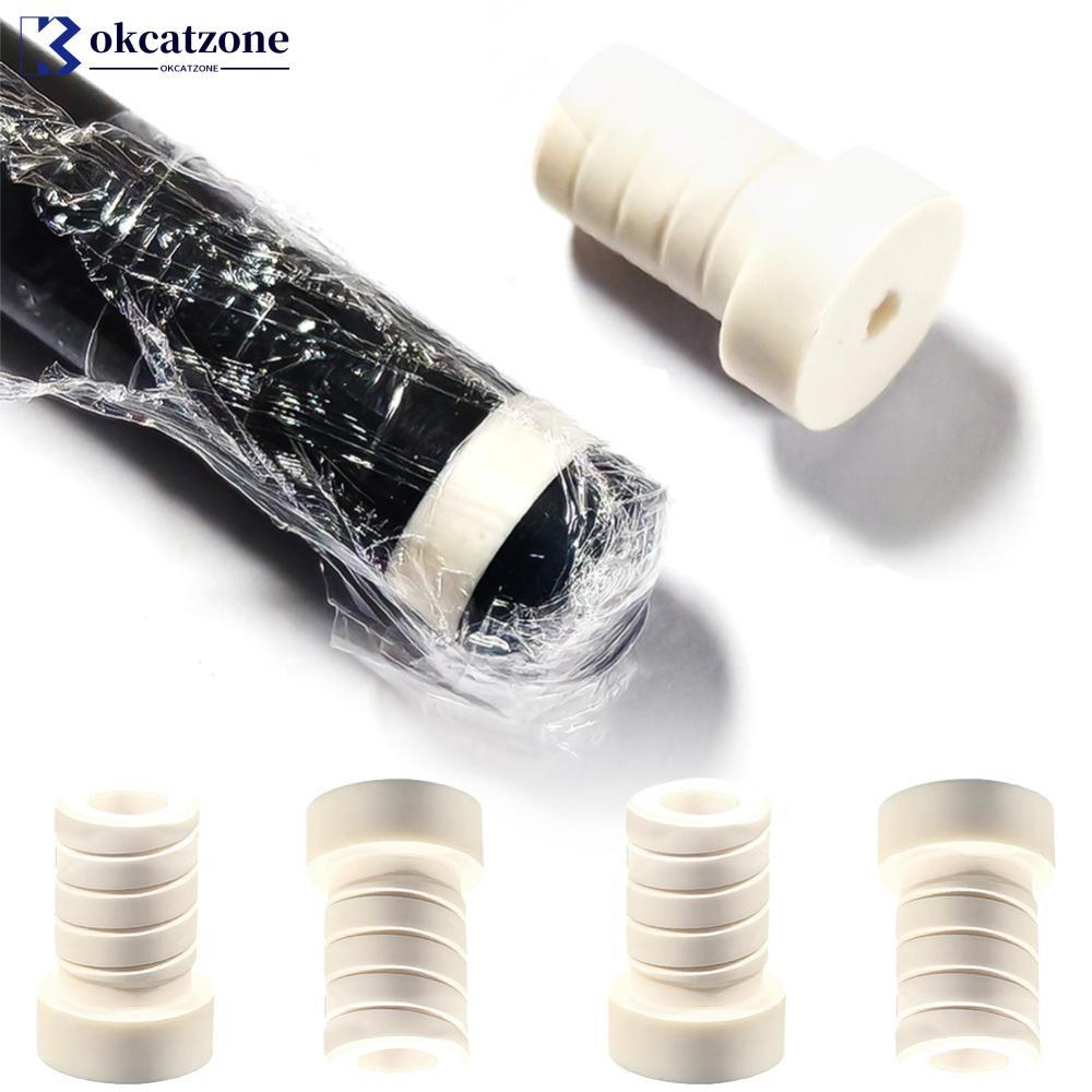 OKCATZONE 1PC 13 มม.สระว่ายน้ํา Cue Ferrule Pad สีขาวเมลามีนเรซิ่น Spacer สําหรับ High-Tech คาร์บอนไ