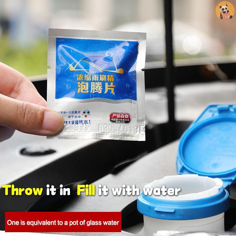 [CO] 20PCS รถ Wiper Fine Cleaner ทําความสะอาดแก้วรถ Solid Wiper Window Cleaner สําหรับแก้วใดๆหรือหน้