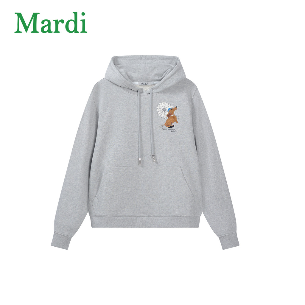 MARNI เสื้อฮู้ดลําลองสําหรับบุรุษและสตรีใหม่การ์ตูนเสื้อกันหนาวหมวกหลวมแขนยาวด้านบน