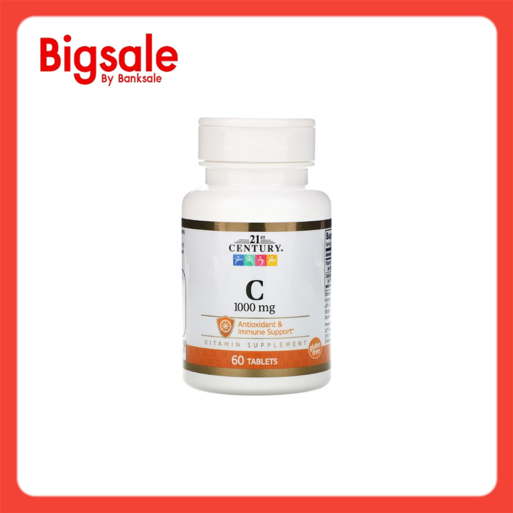 📢พร้อมส่ง 🔔  21st Century, Vitamin C, 1,000 mg, 60 Tablets