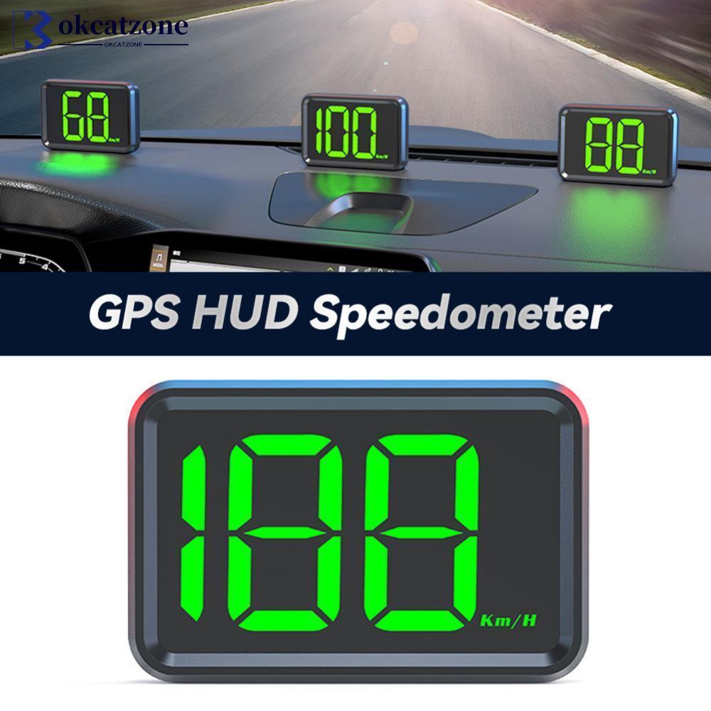 OKCATZONE รถ GPS HUD หัวจอแสดงผล Digital Speedometer KMH/MPH ความเร็วสําหรับรถบรรทุก Plug and Play A