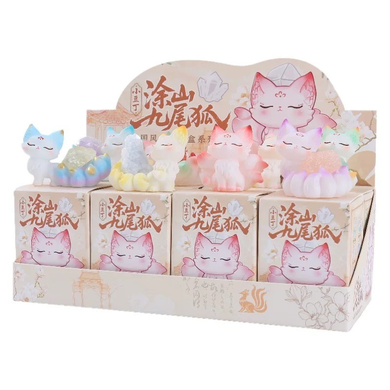 กล่องตาบอดคริสตัลจิ้งจอกเก้าหาง ตกแต่งหินดั้งเดิม ตุ๊กตาแฮนด์เมดสัตว์ร้ายในตํานาน ของขวัญวันเกิด - รูปที่ 7