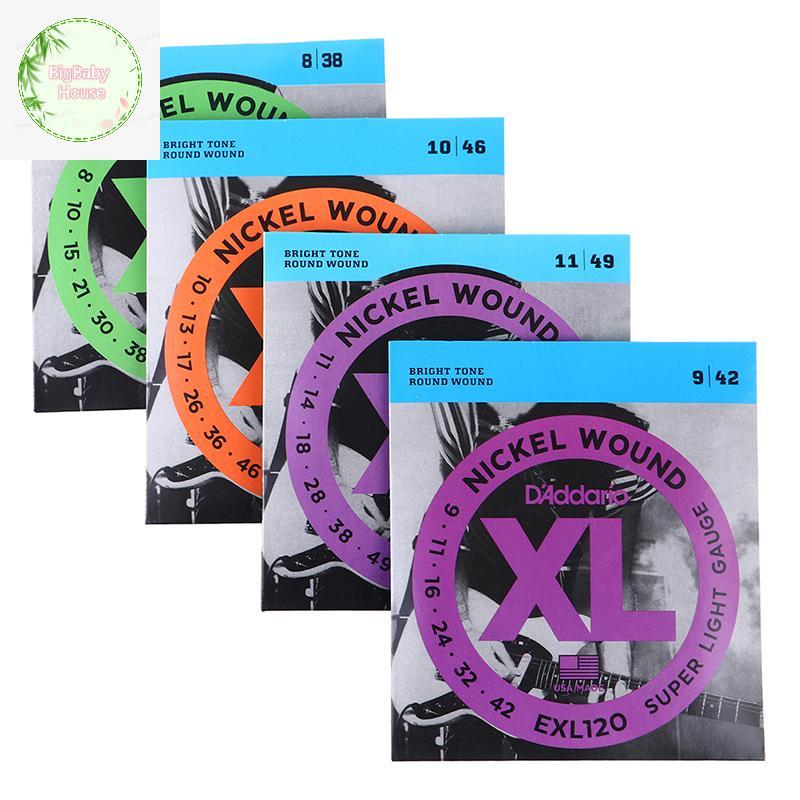 BigBabyHouse EXL110 EXL115 EXL120 EXL130 XL นิกเกิลรอบแผลกีตาร์ไฟฟ้า Strings TH