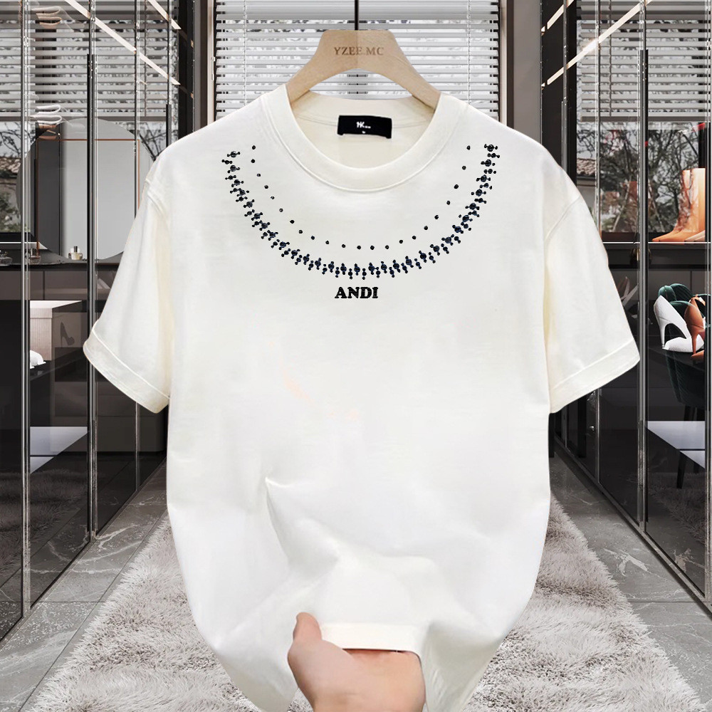 2026สไตล์อเมริกันRuffianหล่อผ้าฝ้ายหนาแขนสั้นเสื้อยืดชายหนุ่มผู้หญิงสไตล์ฤดูร้อนIns Streetสวมใส่Stre