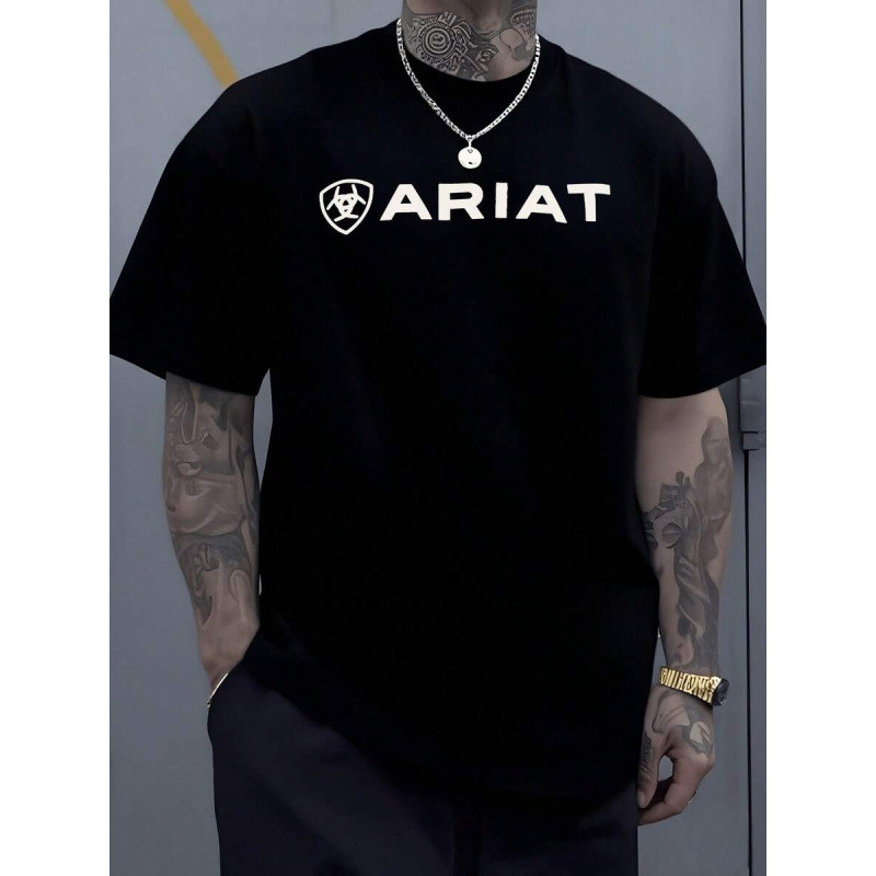 2026纯棉230gA Prominent ARIAT Shield Logo With An Intricate GeomCOD 60VE