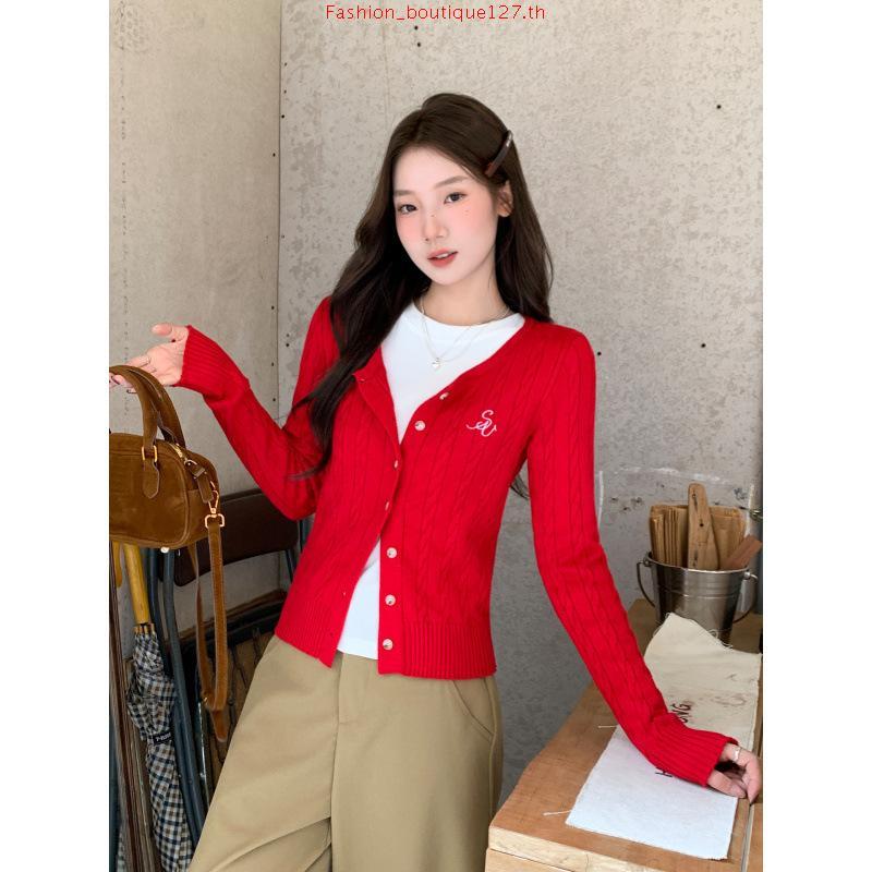 เสื้อคาร์ดิแกนผู้หญิงพร้อมเสื้อบาง คอปก "Ledi" คาร์ดิแกนคอปก AIAI OFFICIAL