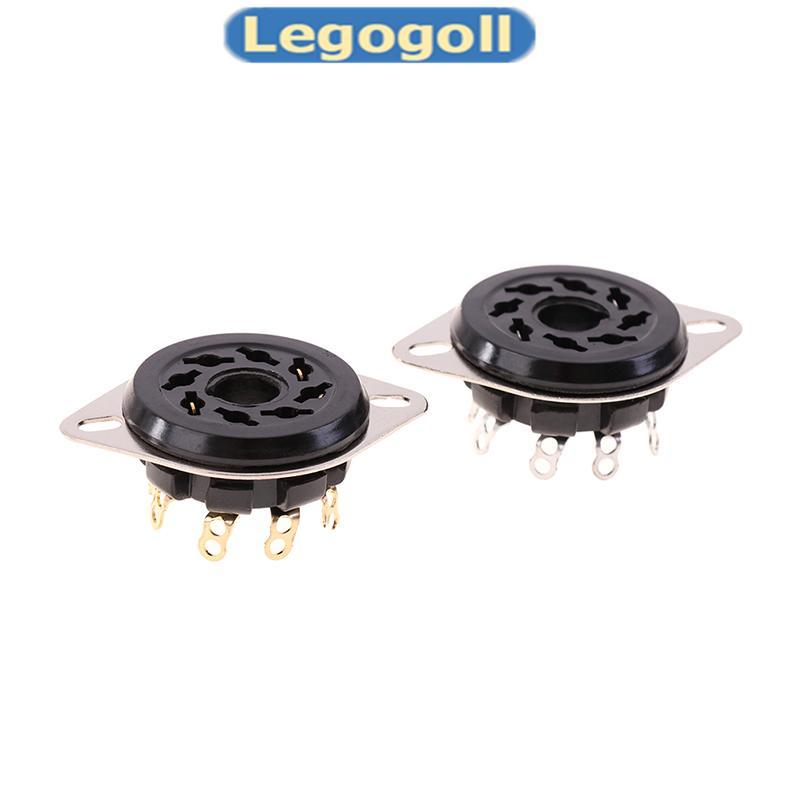 Legogoll 1 PC 8Pin Bakelite Tube ฐานซ็อกเก็ต S8WPF Bakelite Gilded สําหรับ KT88 6550 6SN7 EL34 สูญญา