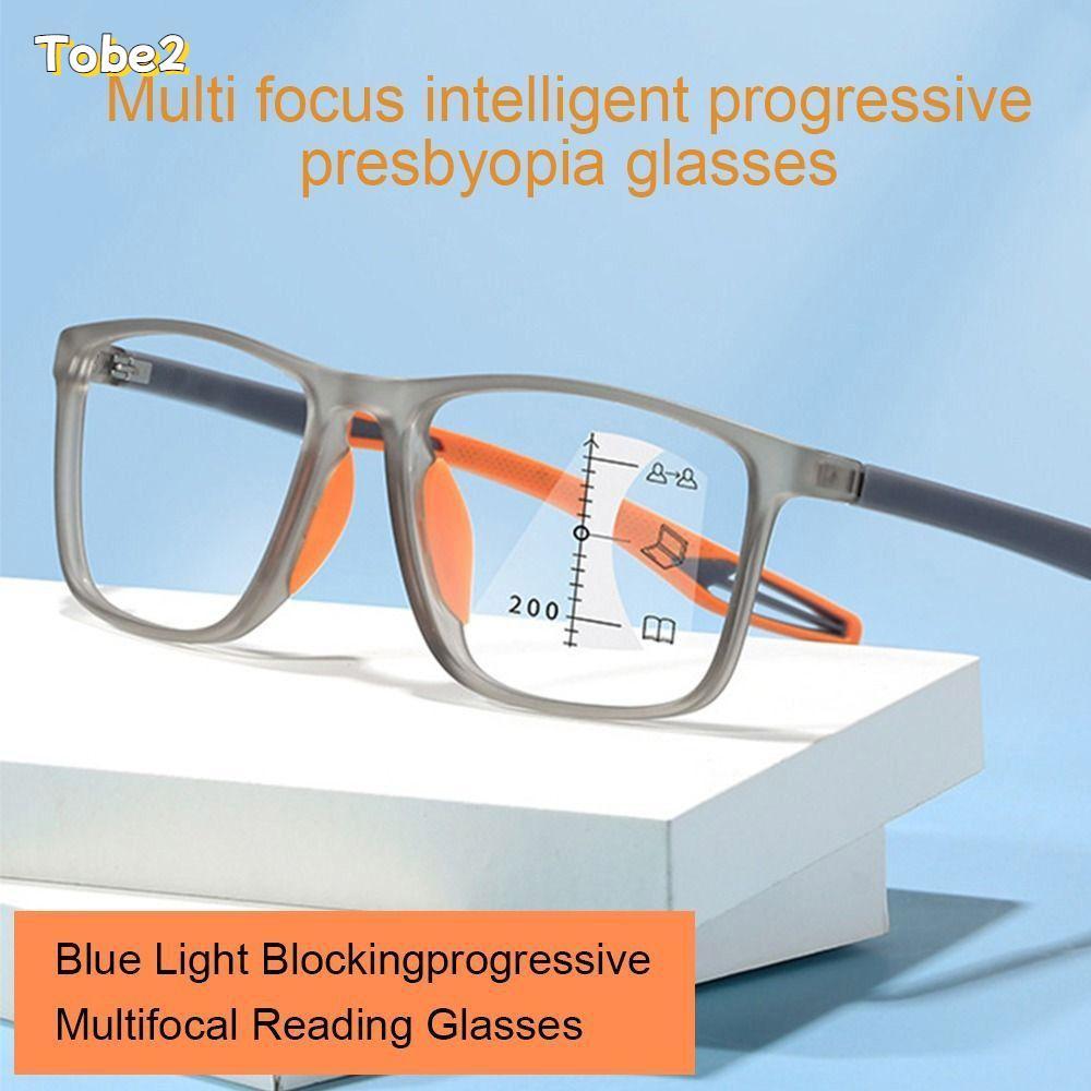 TOBE2 แว่นตาสแควร์, Progressive Near Far Blue Blocking Anti-Blue Light แว่นตาอ่านหนังสือ, สบาย Eye P