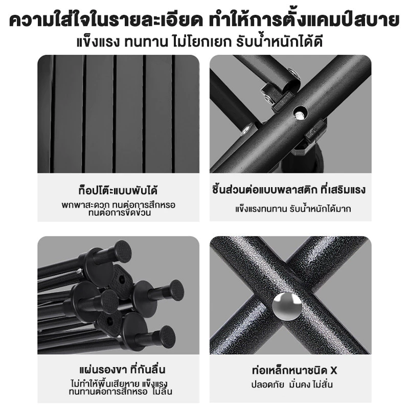 โต๊ะแคมป์ปิ้งพับได้  โต๊ะพับได้ แบบพกพา แคมป์ปิ้งปิกนิก โต๊ะพับได้ กลางแจ้ง ในร่ม อเนกประสงค์ thumbnail 4
