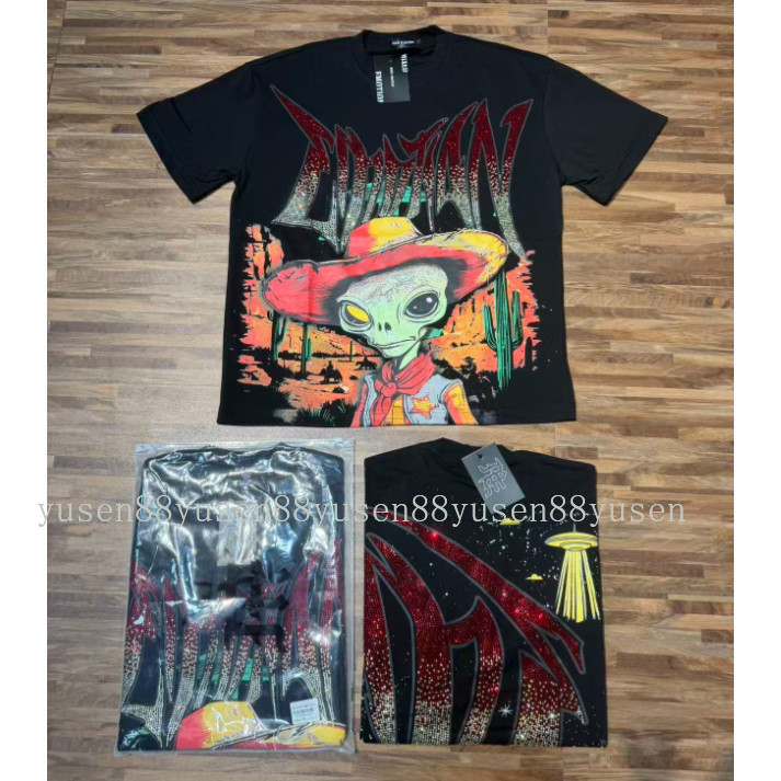 MIXED EMOTION Street Wear เสื้อยืดลําลองทรงหลวม