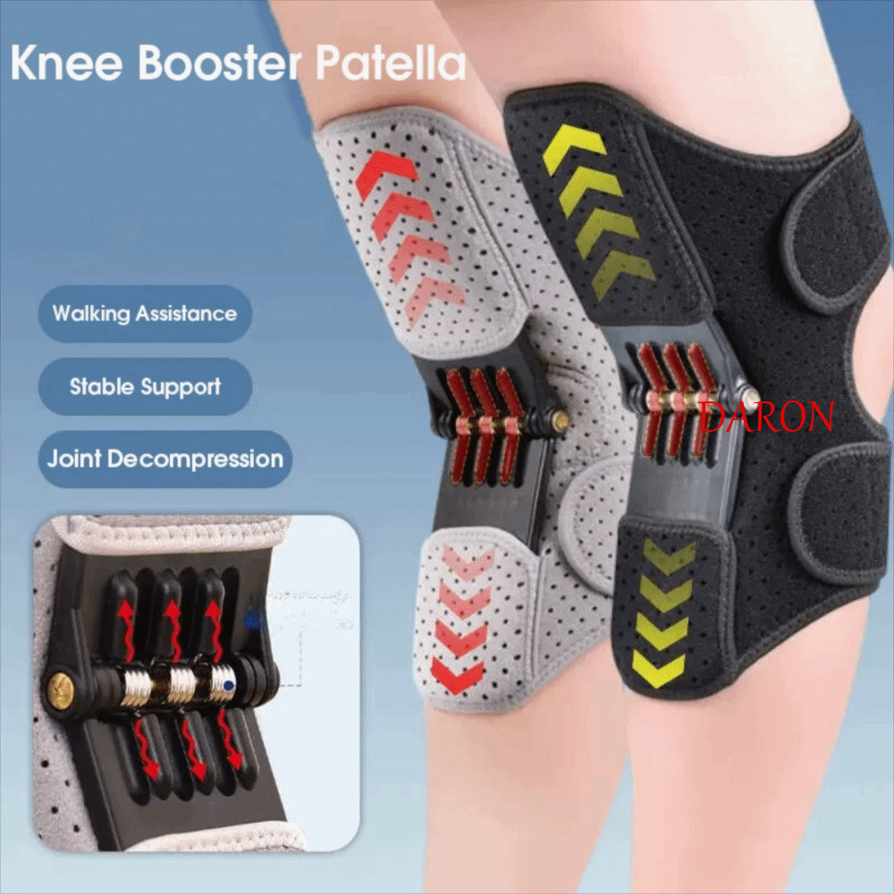 DARON 2 ชิ้น รองเข่า Booster Support และ Rebound Joint Support, อุปกรณ์เสริมกีฬาระบายอากาศได้ดี เพื่